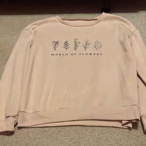 SHEIN Pink 'World of Flowers' Sweater